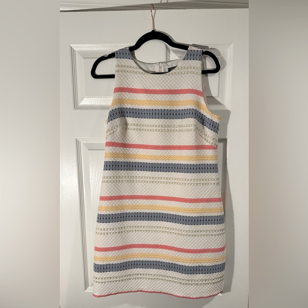 Vince Camuto Women’s Multicolor Striped Jacquard Shift Dress